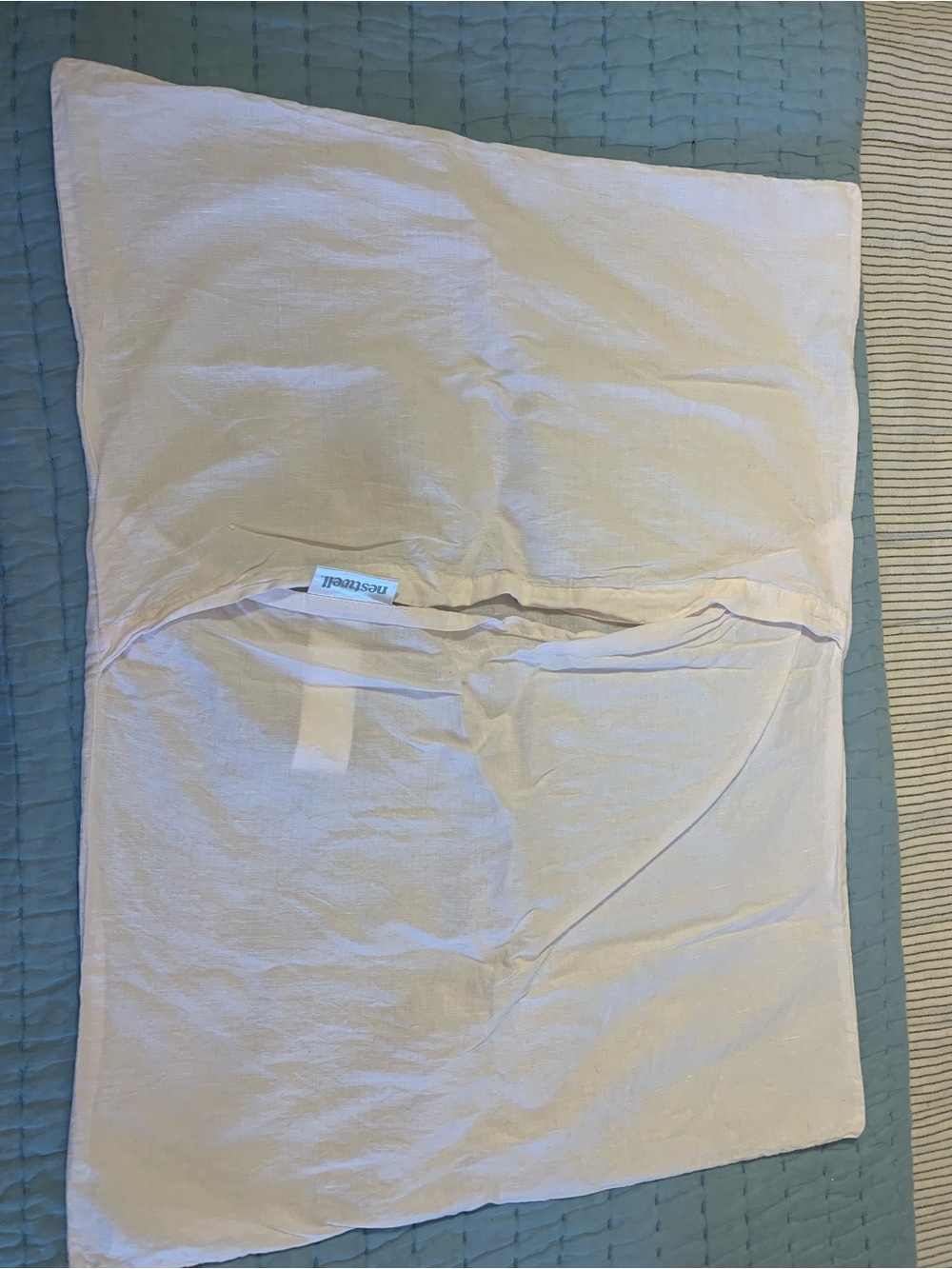 Nestwell Cream Pillow Sham Linen Cotton Blend